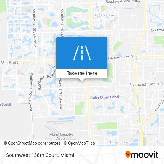 Southwest 138th Court map