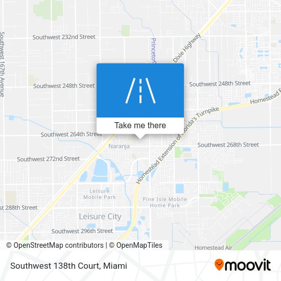 Southwest 138th Court map