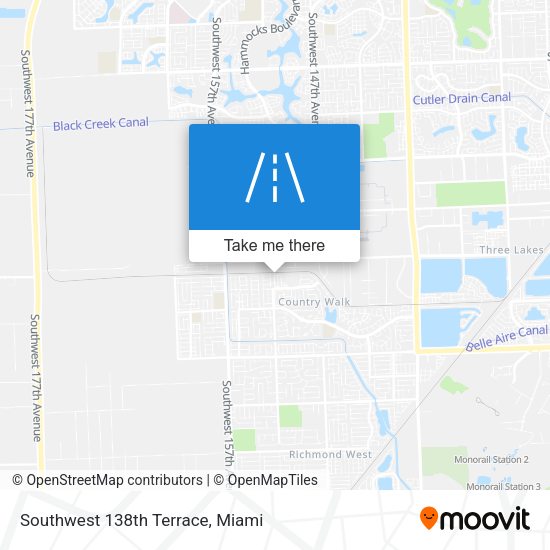 Southwest 138th Terrace map