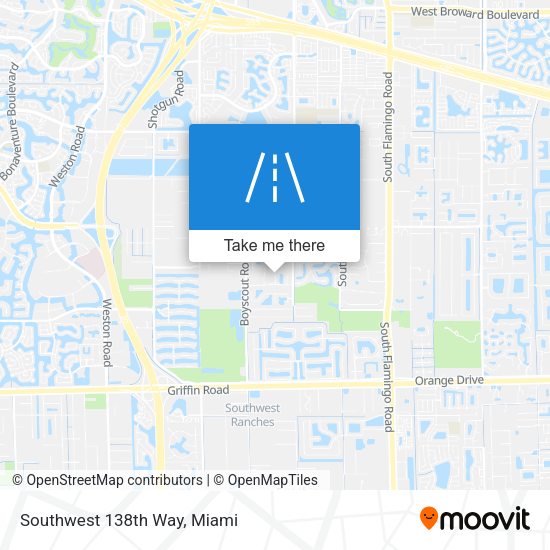 Southwest 138th Way map