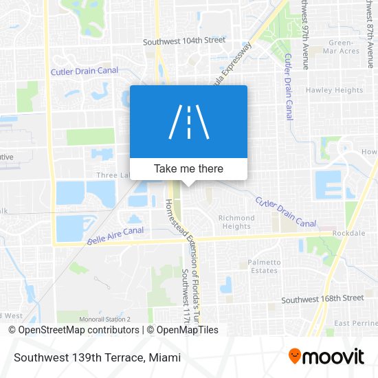 Southwest 139th Terrace map