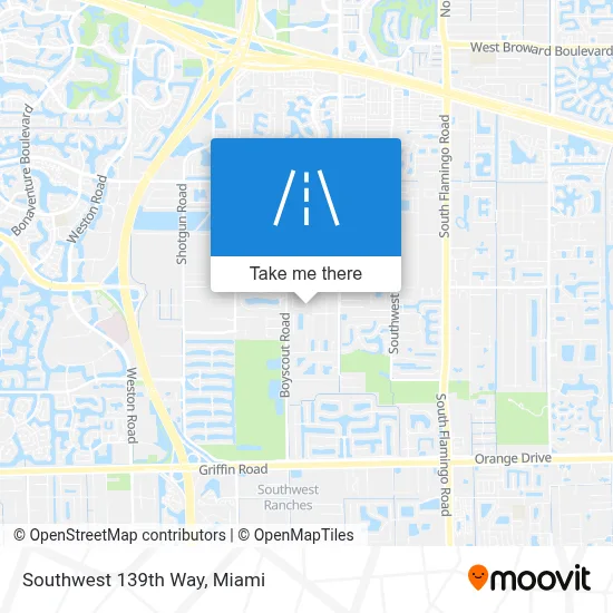 Southwest 139th Way map