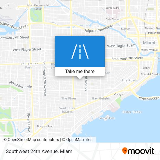 Southwest 24th Avenue map