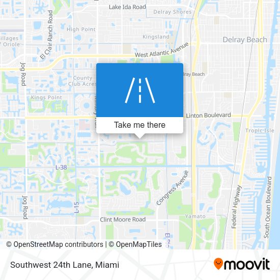 Southwest 24th Lane map