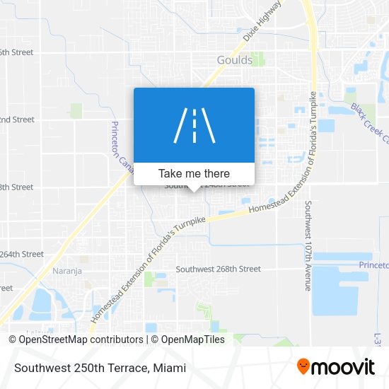 Mapa de Southwest 250th Terrace
