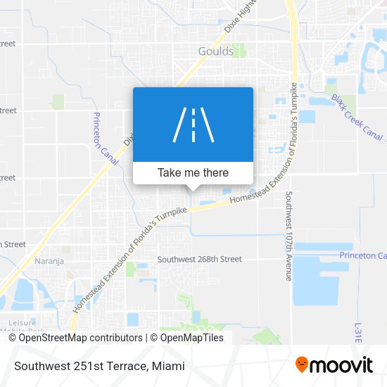 Southwest 251st Terrace map