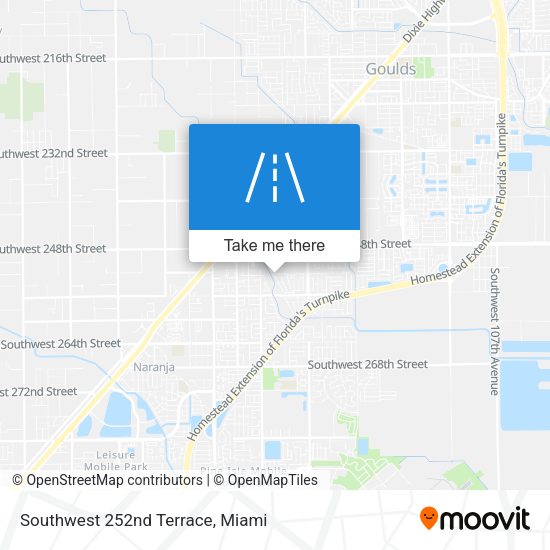 Southwest 252nd Terrace map