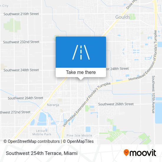 Mapa de Southwest 254th Terrace