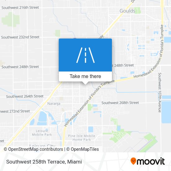 Mapa de Southwest 258th Terrace