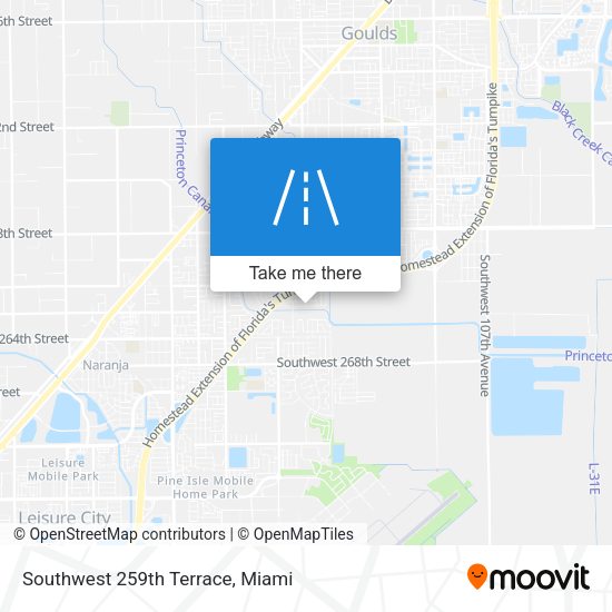 Mapa de Southwest 259th Terrace