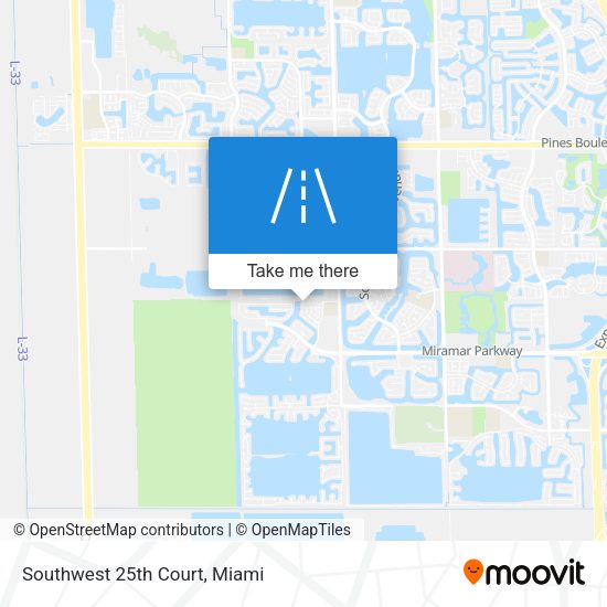 Mapa de Southwest 25th Court