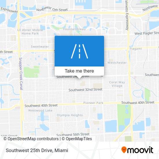 Mapa de Southwest 25th Drive