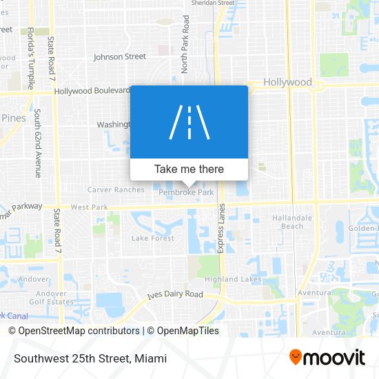 Southwest 25th Street map