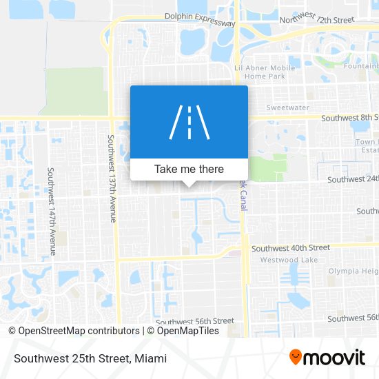 Southwest 25th Street map