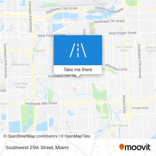 Southwest 25th Street map