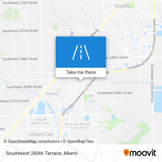 Southwest 260th Terrace map