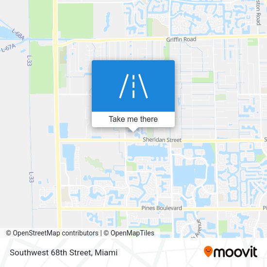 Southwest 68th Street map