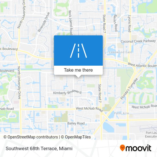 Southwest 68th Terrace map
