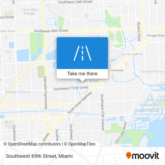 Southwest 69th Street map