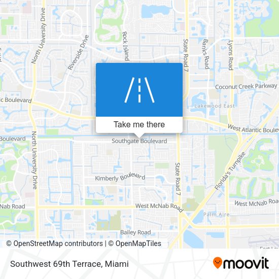 Mapa de Southwest 69th Terrace