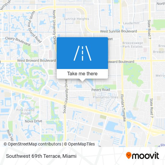 Southwest 69th Terrace map