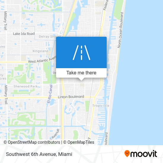 Southwest 6th Avenue map