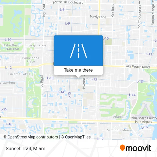 Sunset Trail map