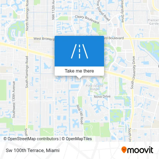 Sw 100th Terrace map