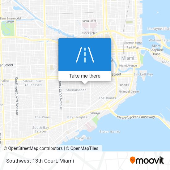 Southwest 13th Court map