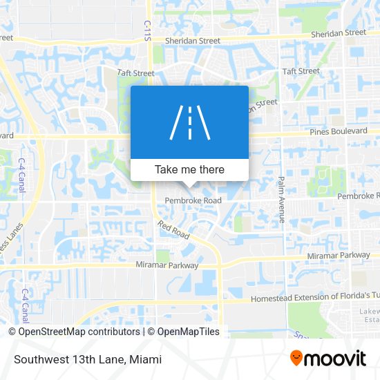 Mapa de Southwest 13th Lane