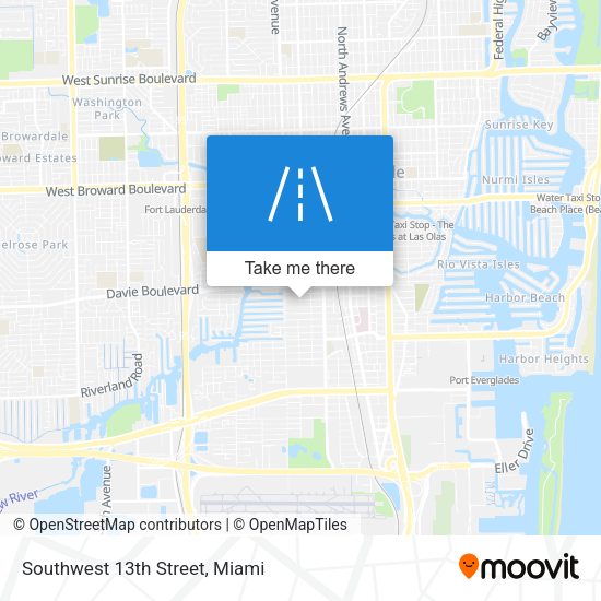 Southwest 13th Street map