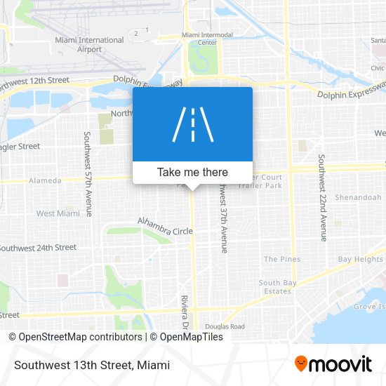 Southwest 13th Street map