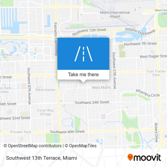 Mapa de Southwest 13th Terrace