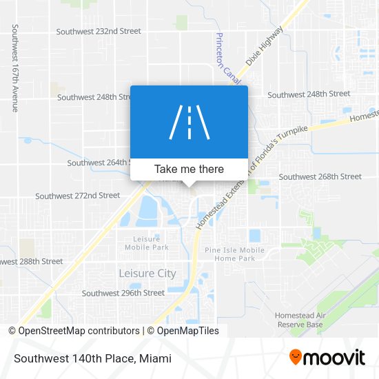 Southwest 140th Place map