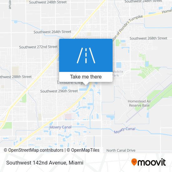 Southwest 142nd Avenue map