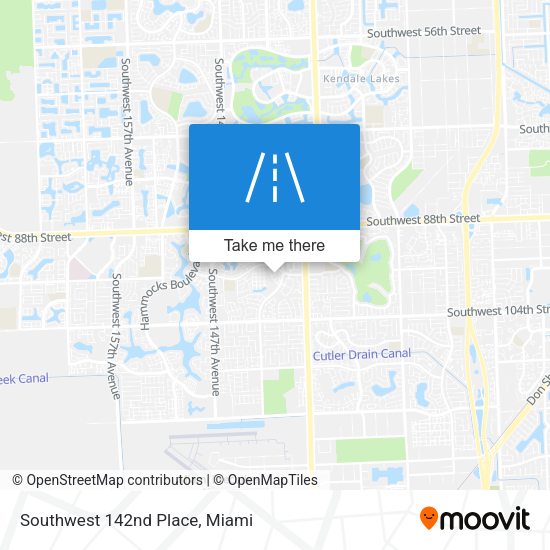 Southwest 142nd Place map
