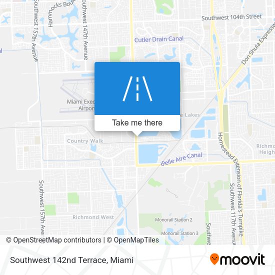 Southwest 142nd Terrace map