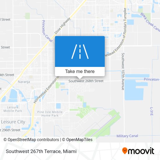 Mapa de Southwest 267th Terrace