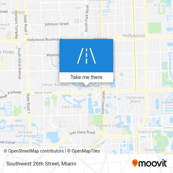 Southwest 26th Street map