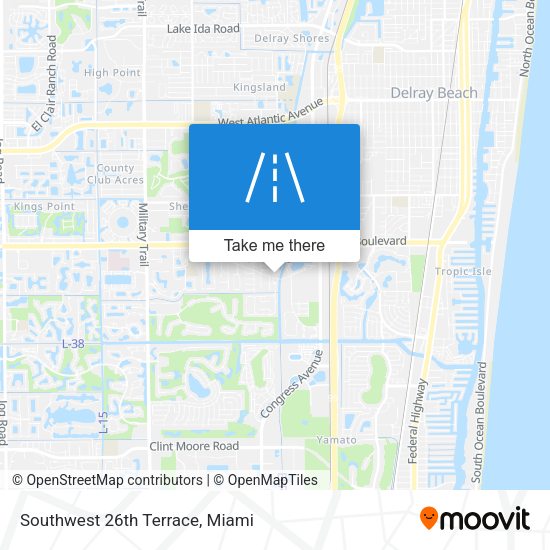 Southwest 26th Terrace map