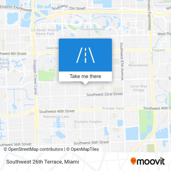 Southwest 26th Terrace map