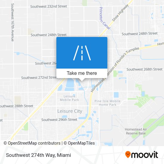 Southwest 274th Way map