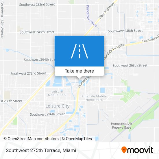 Southwest 275th Terrace map