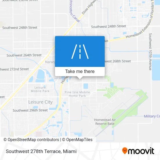 Southwest 278th Terrace map