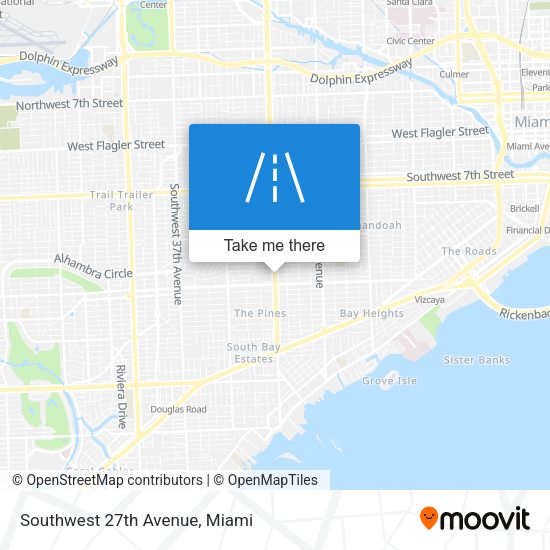 Southwest 27th Avenue map