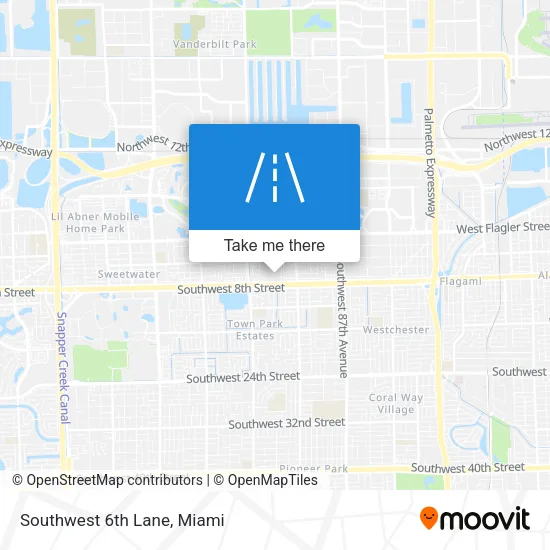 Southwest 6th Lane map