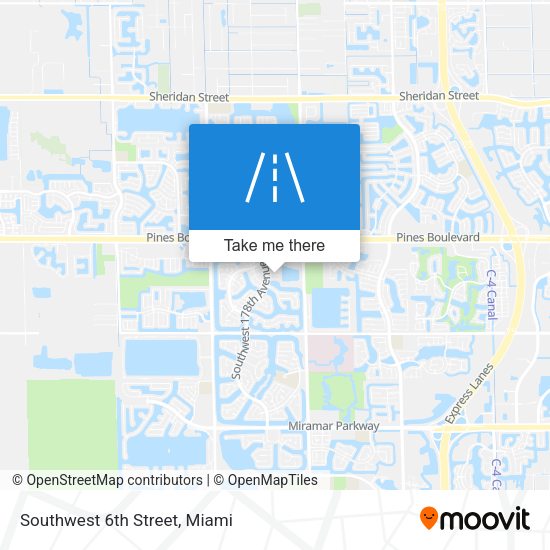 Southwest 6th Street map