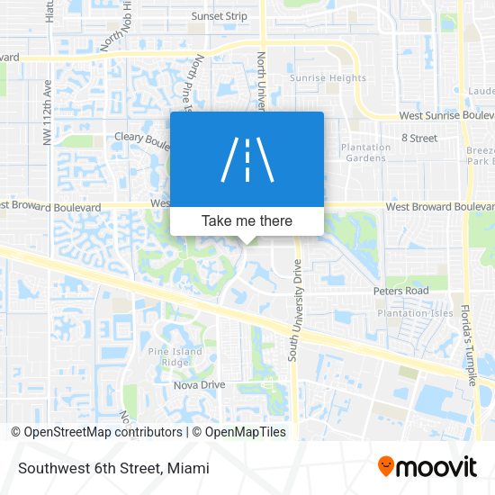 Southwest 6th Street map