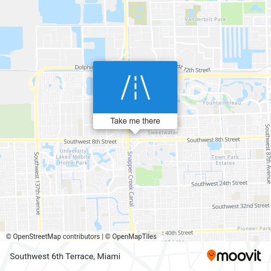 Southwest 6th Terrace map