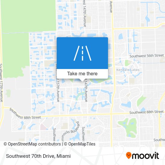 Southwest 70th Drive map